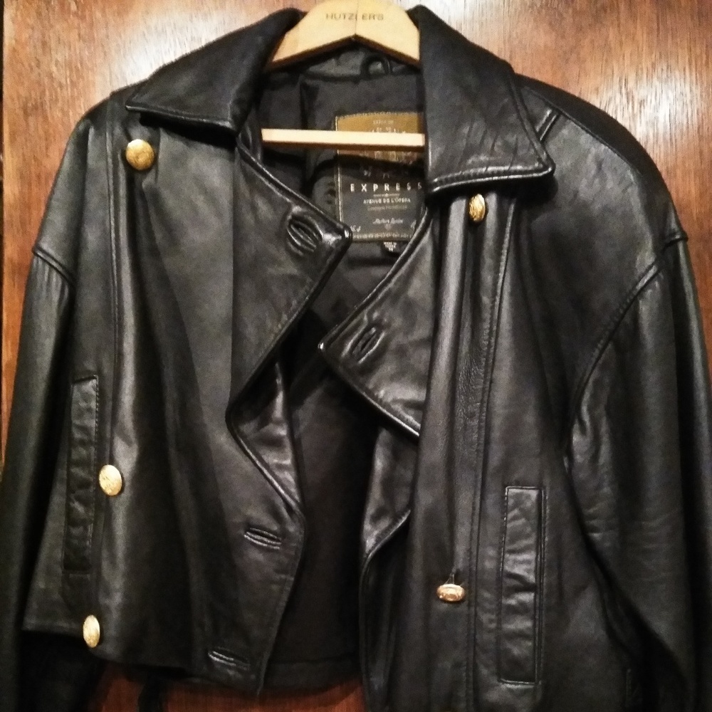 Express Avenue De L'Opera Leather Motorcycle Jacke